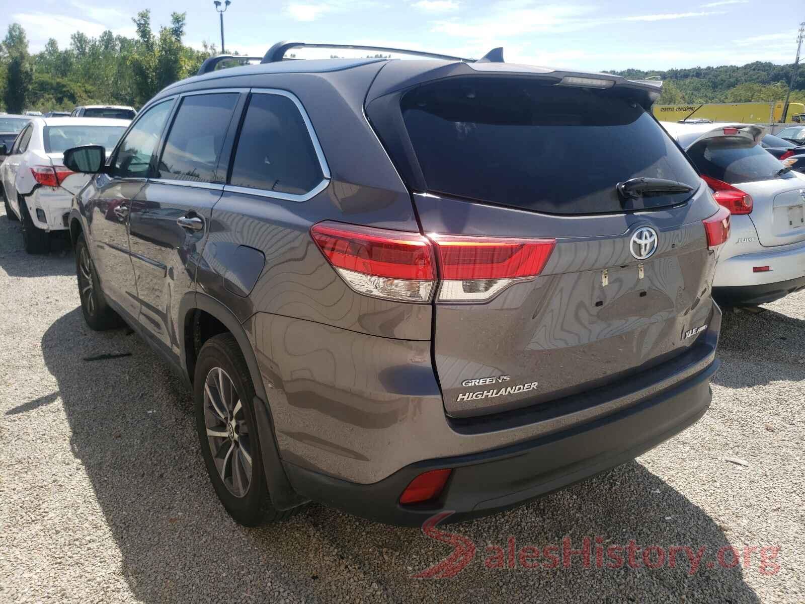 5TDJZRFH7KS593206 2019 TOYOTA HIGHLANDER