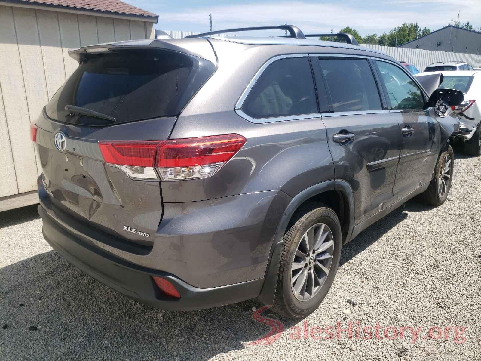 5TDJZRFH7KS593206 2019 TOYOTA HIGHLANDER