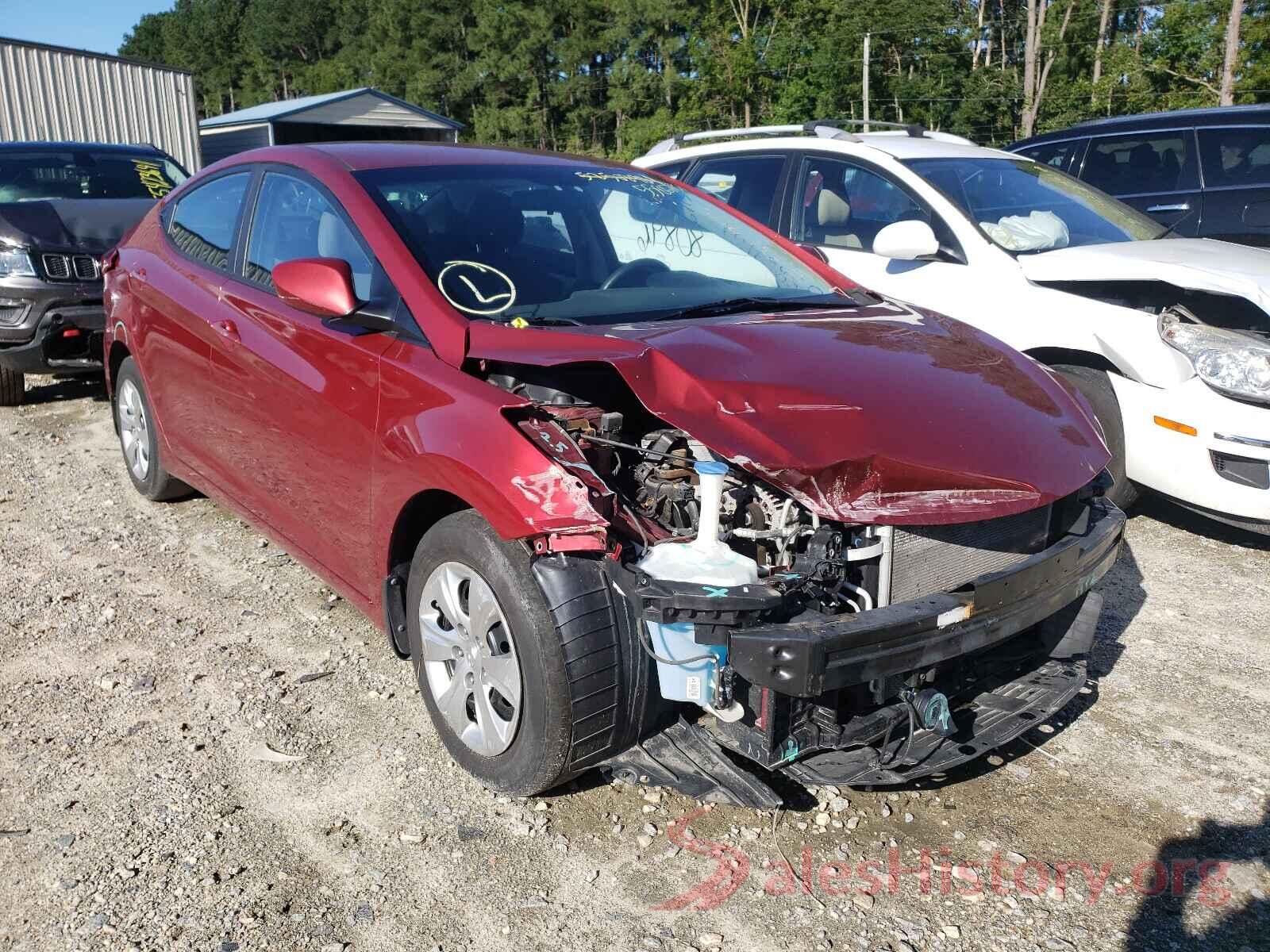 5NPDH4AE8GH717836 2016 HYUNDAI ELANTRA