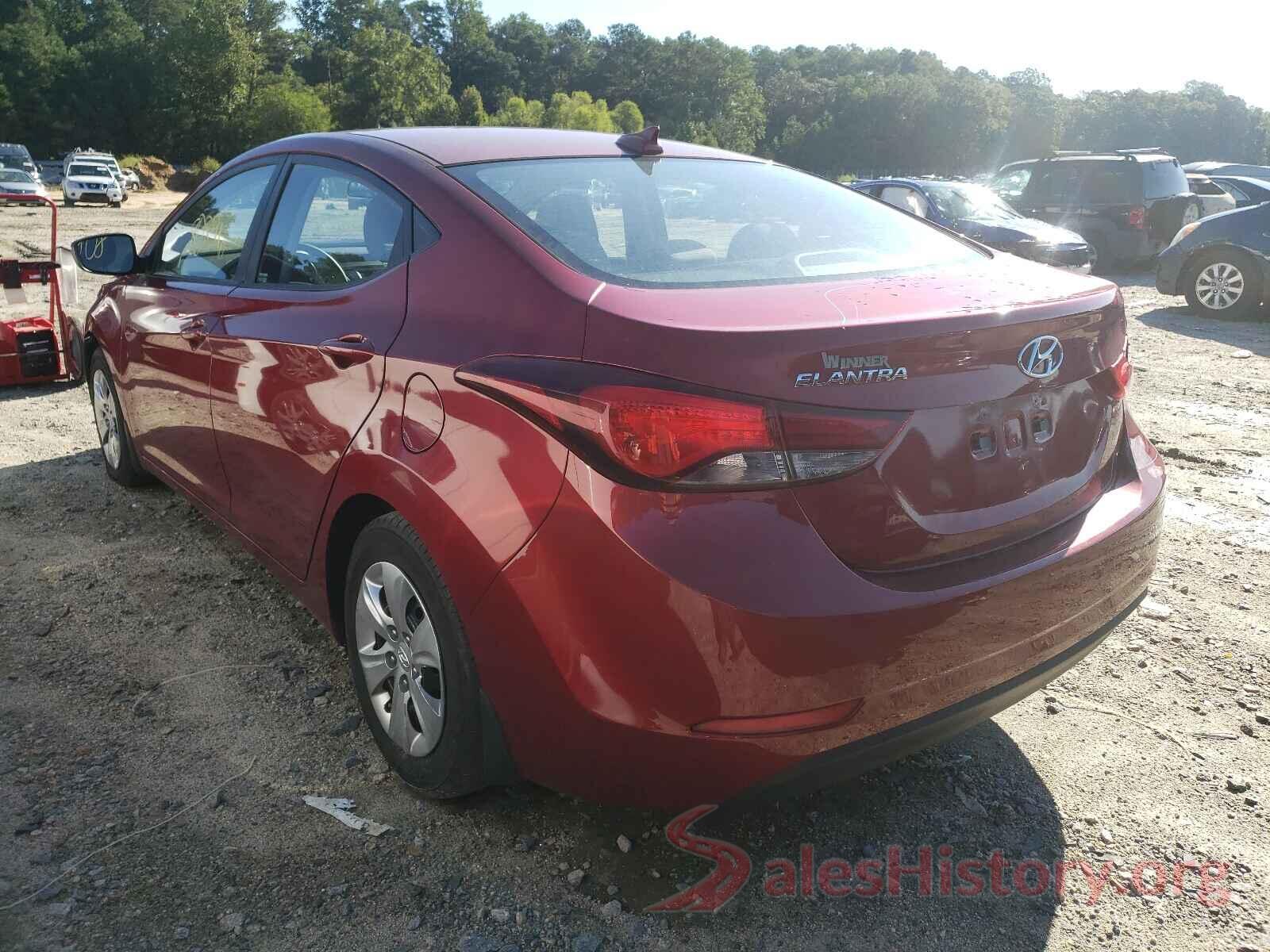 5NPDH4AE8GH717836 2016 HYUNDAI ELANTRA