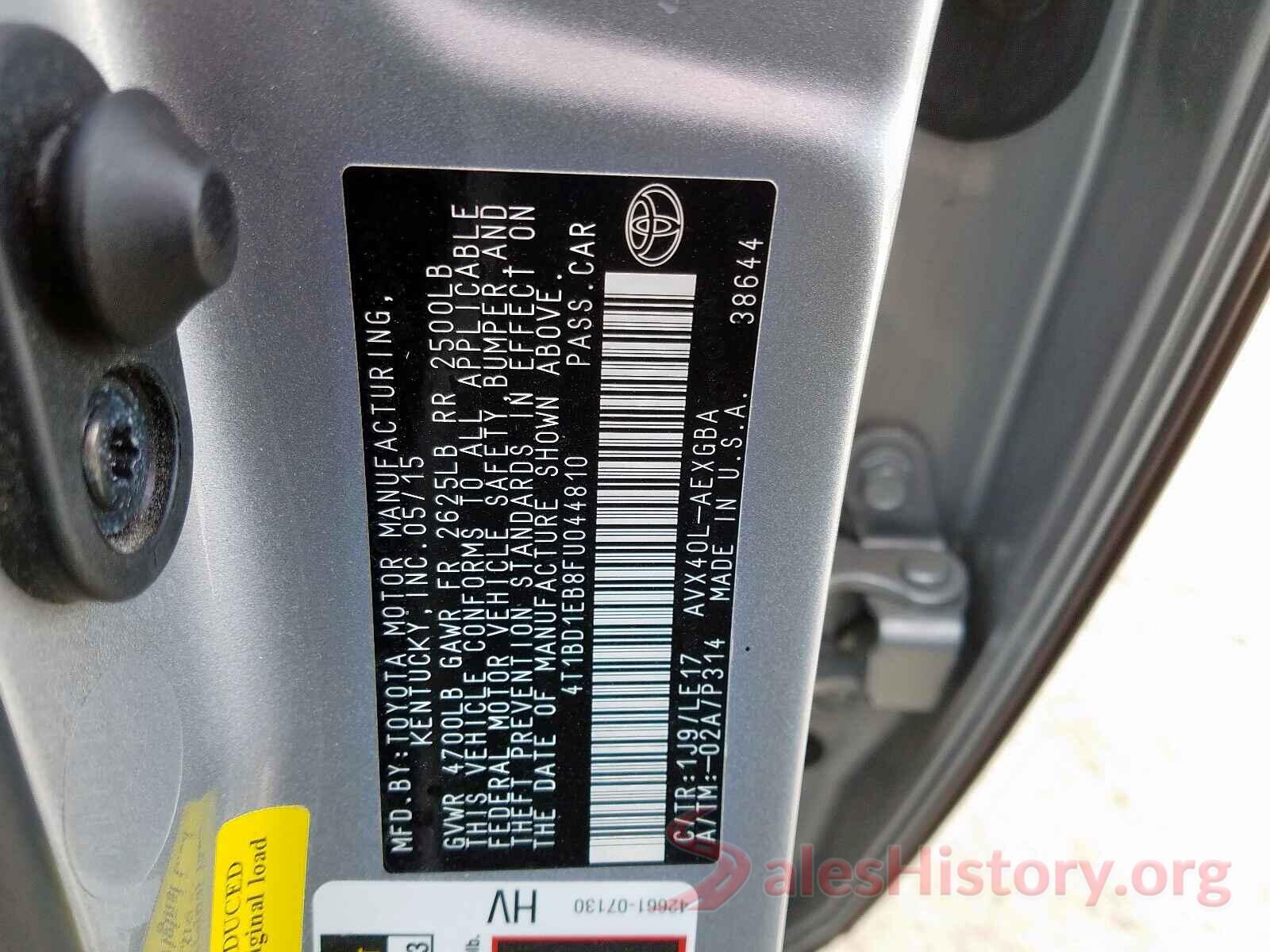 4T1BD1EB8FU044810 2015 TOYOTA AVALON