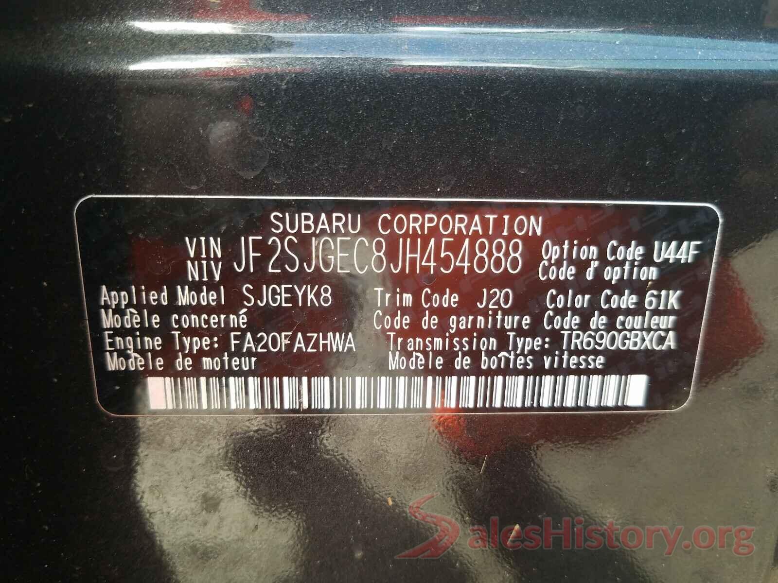 JF2SJGEC8JH454888 2018 SUBARU FORESTER