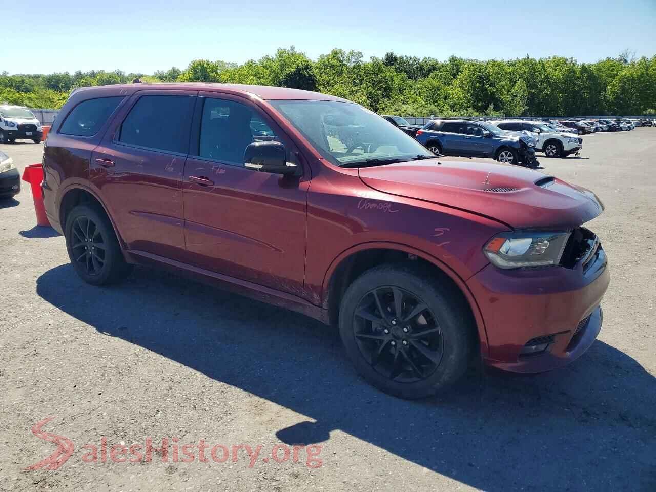 2018 DODGE DURANGO VIN 1C4RDJDGXJC434998, rear 3/4 view