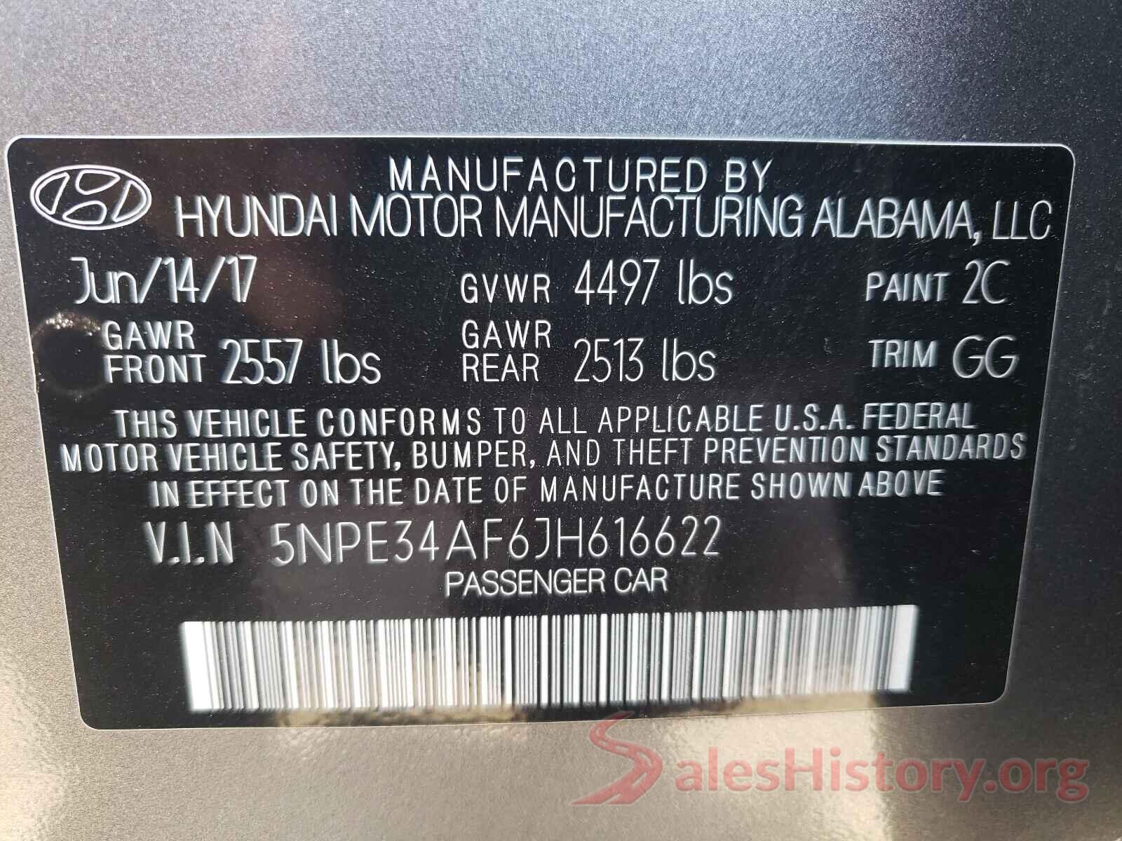 5NPE34AF6JH616622 2018 HYUNDAI SONATA