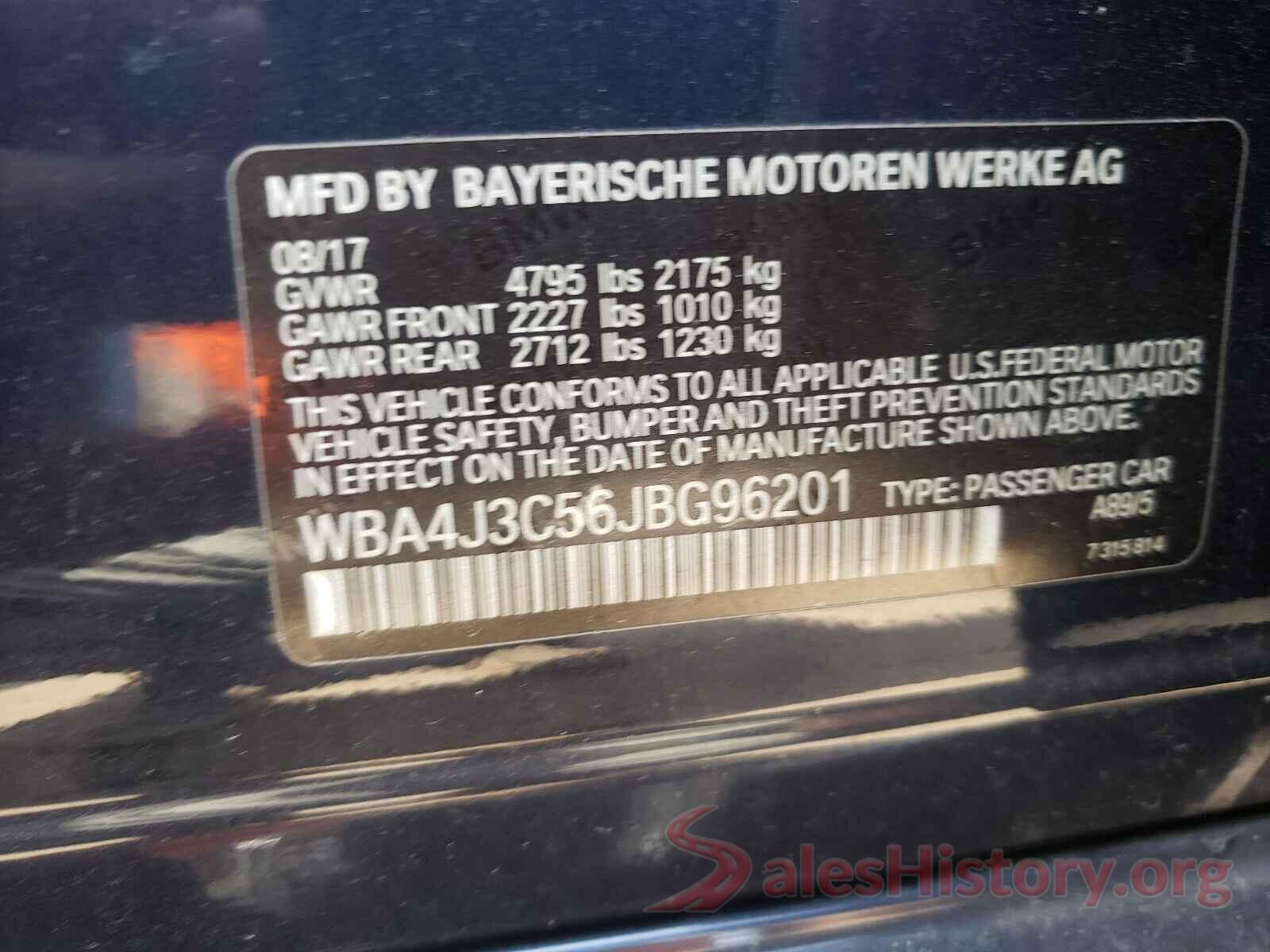 WBA4J3C56JBG96201 2018 BMW 4 SERIES