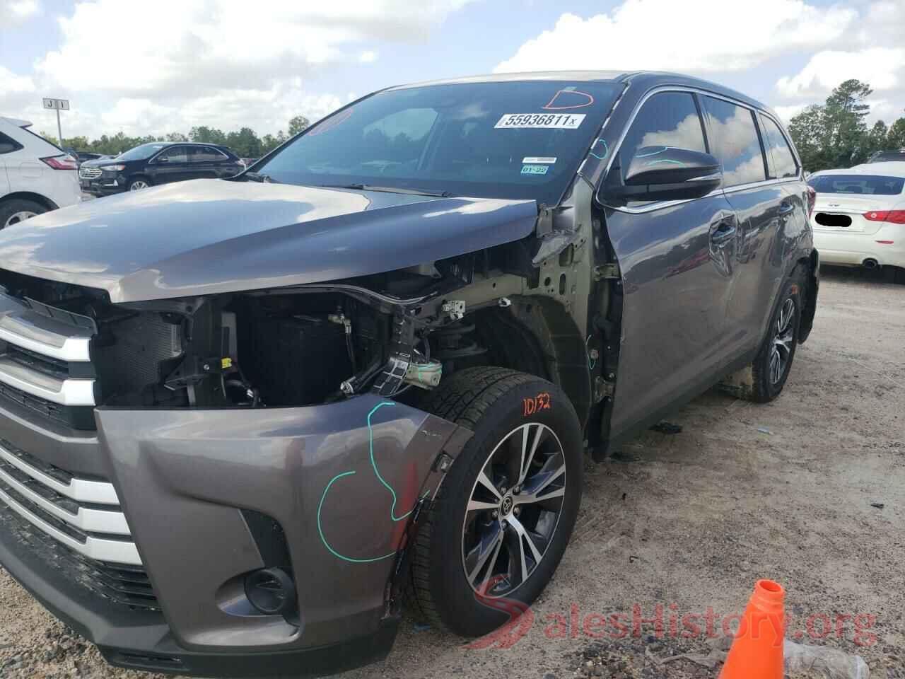 5TDZZRFH6KS370495 2019 TOYOTA HIGHLANDER