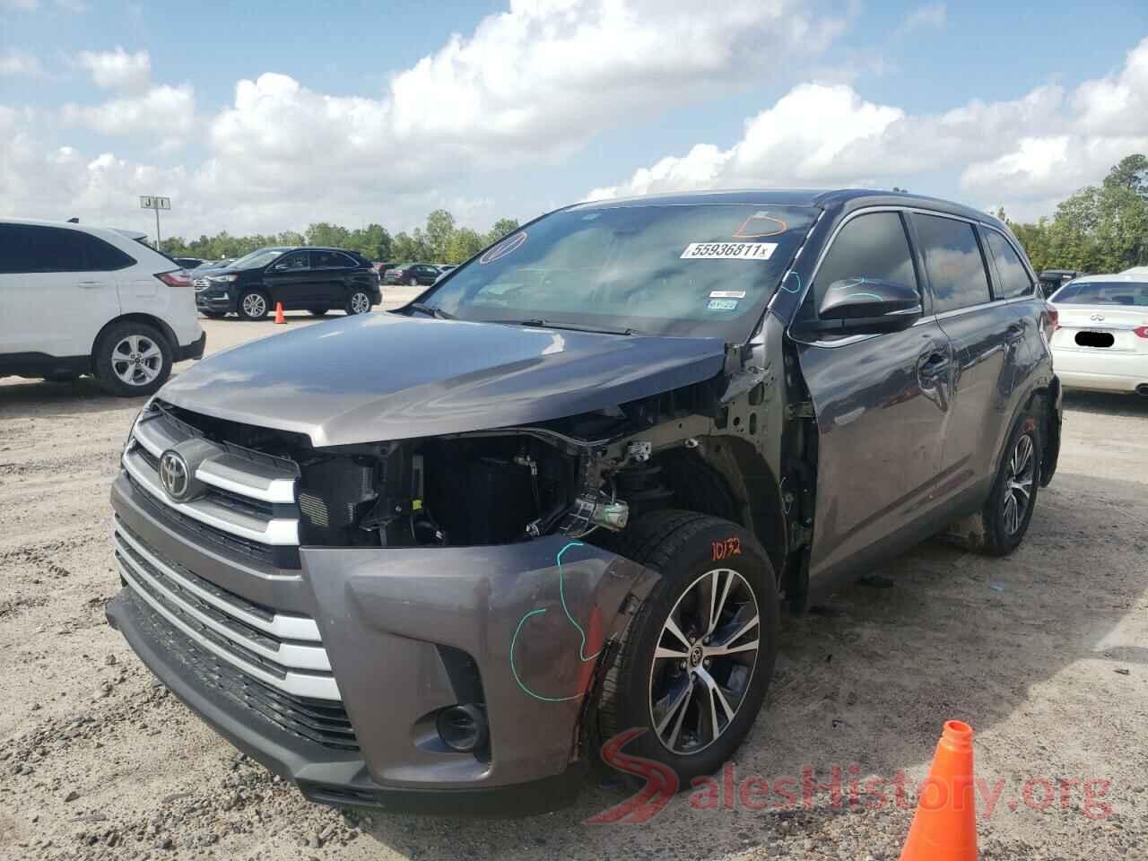 5TDZZRFH6KS370495 2019 TOYOTA HIGHLANDER