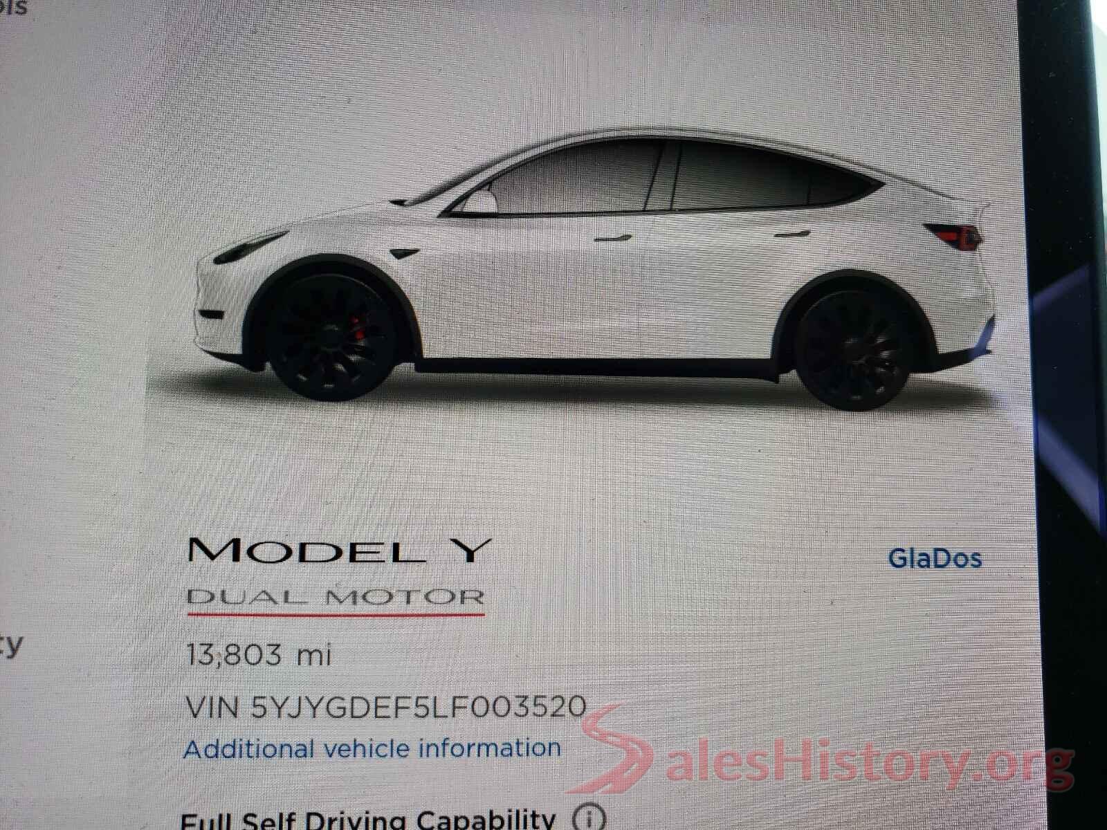 5YJYGDEF5LF003520 2020 TESLA MODEL Y