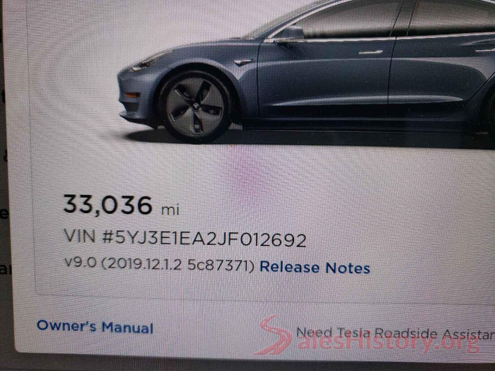 5YJ3E1EA2JF012692 2018 TESLA MODEL 3