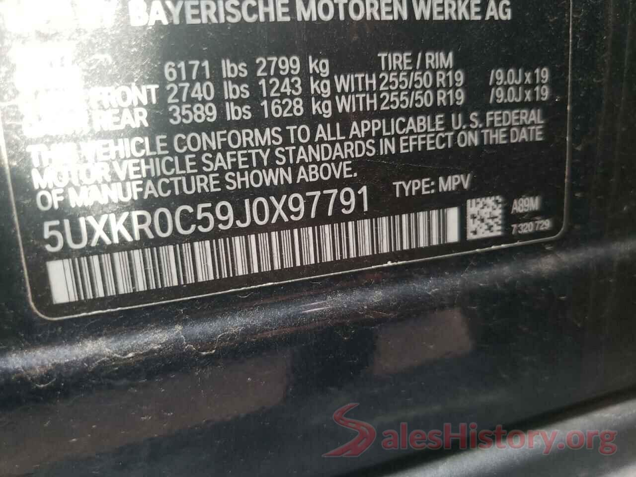 5UXKR0C59J0X97791 2018 BMW X5