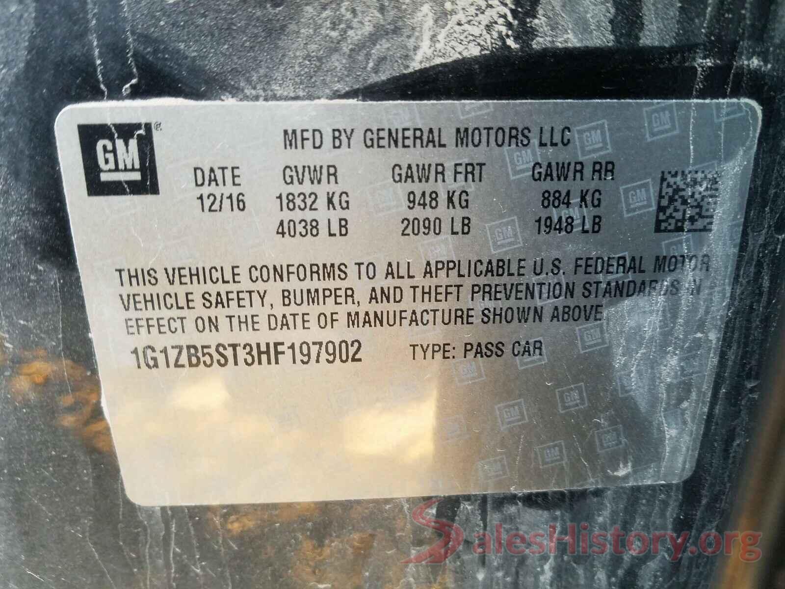 1G1ZB5ST3HF197902 2017 CHEVROLET MALIBU