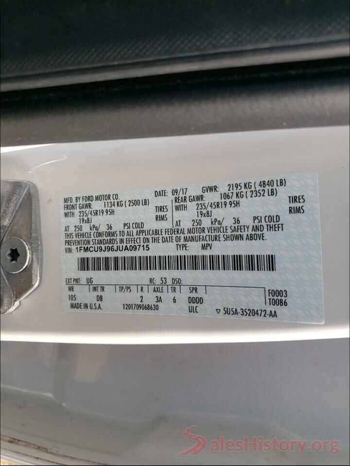 1FMCU9J96JUA09715 2018 FORD ESCAPE