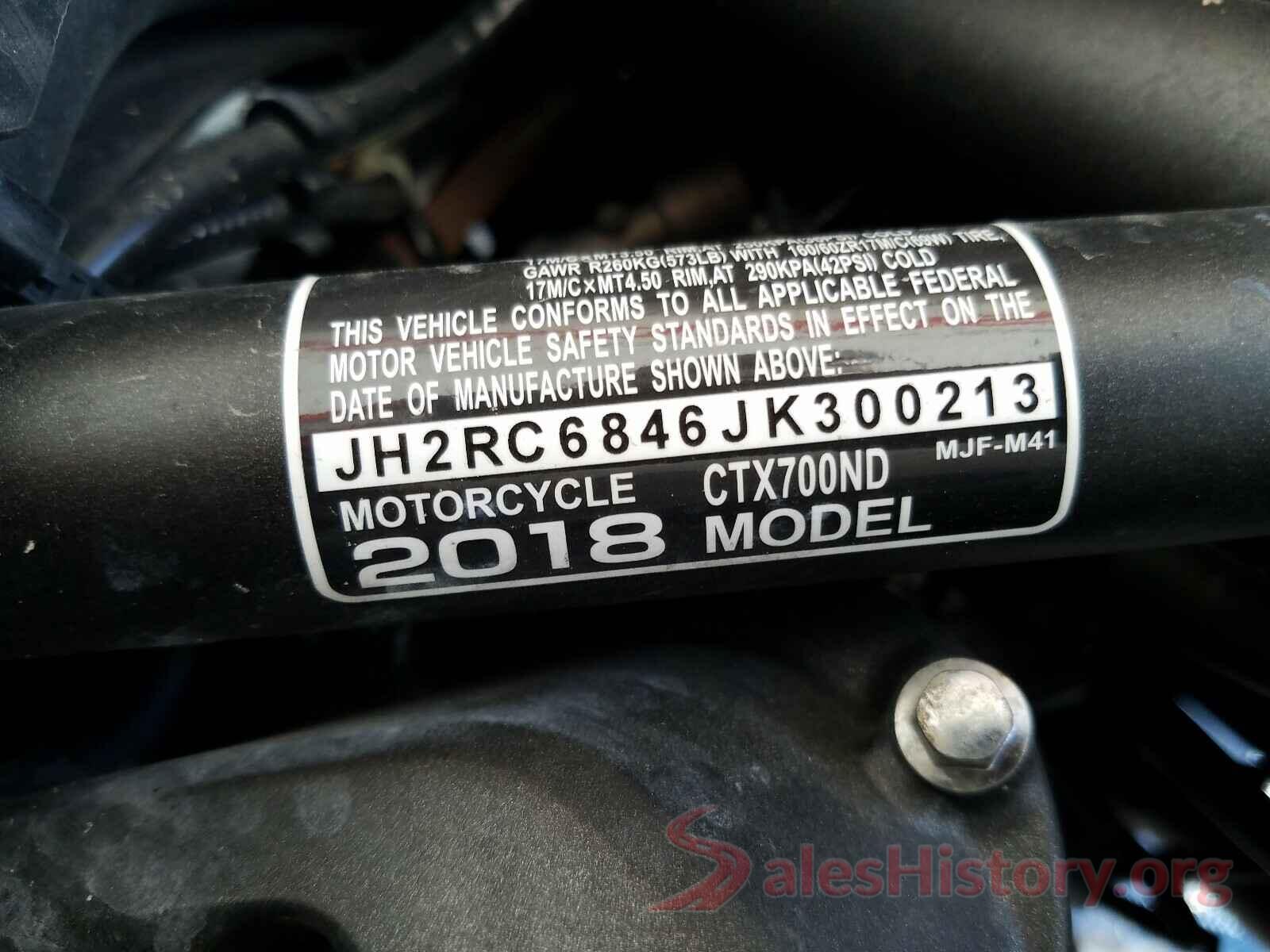 JH2RC6846JK300213 2018 HONDA OTHR CYCLE