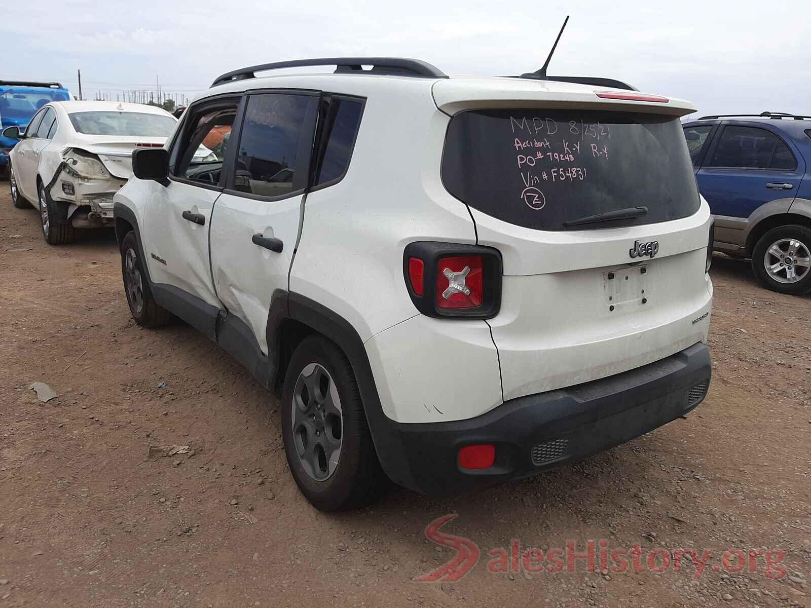 ZACCJAAB8HPF54831 2017 JEEP RENEGADE