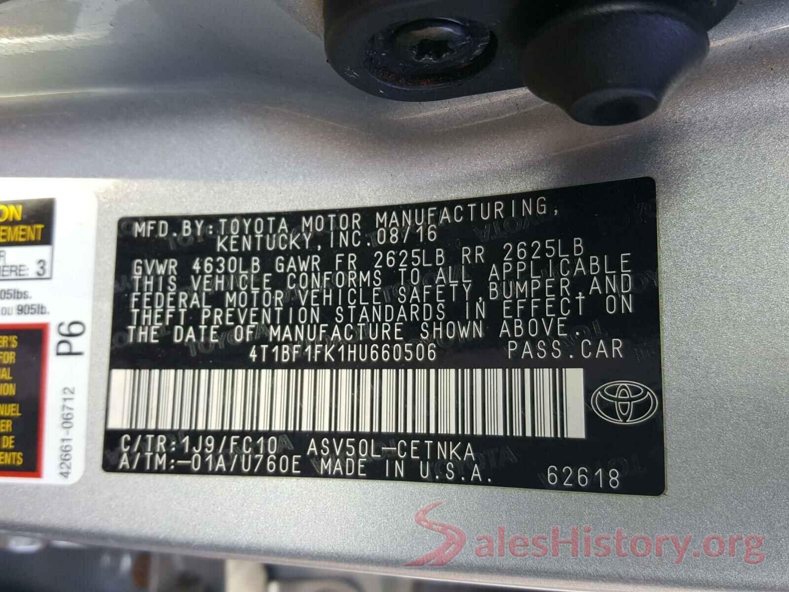 4T1BF1FK1HU660506 2017 TOYOTA CAMRY