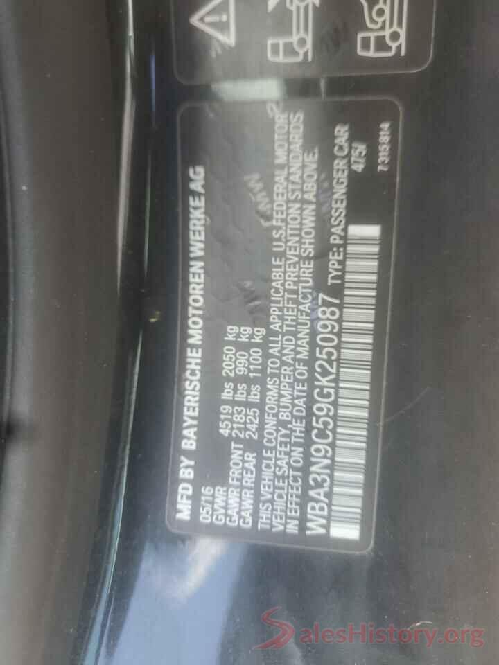 WBA3N9C59GK250987 2016 BMW 4 SERIES