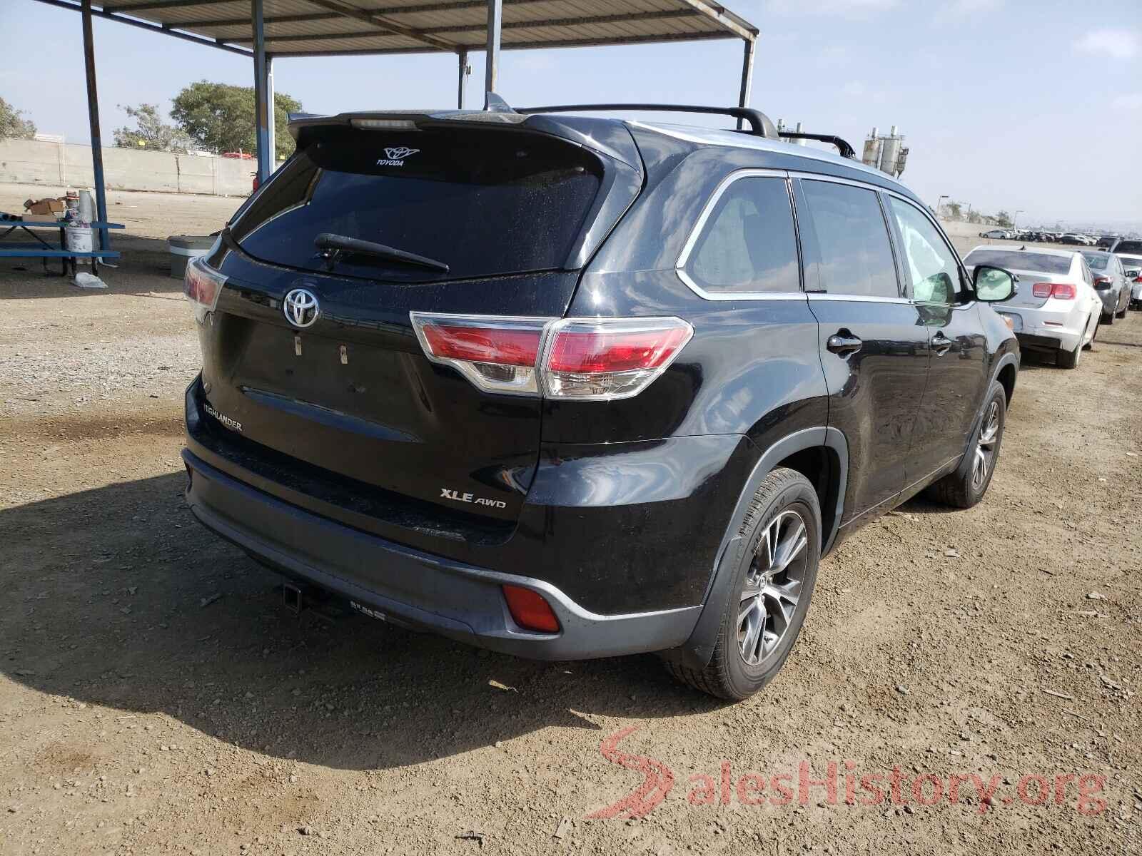 5TDJKRFH8GS326183 2016 TOYOTA HIGHLANDER