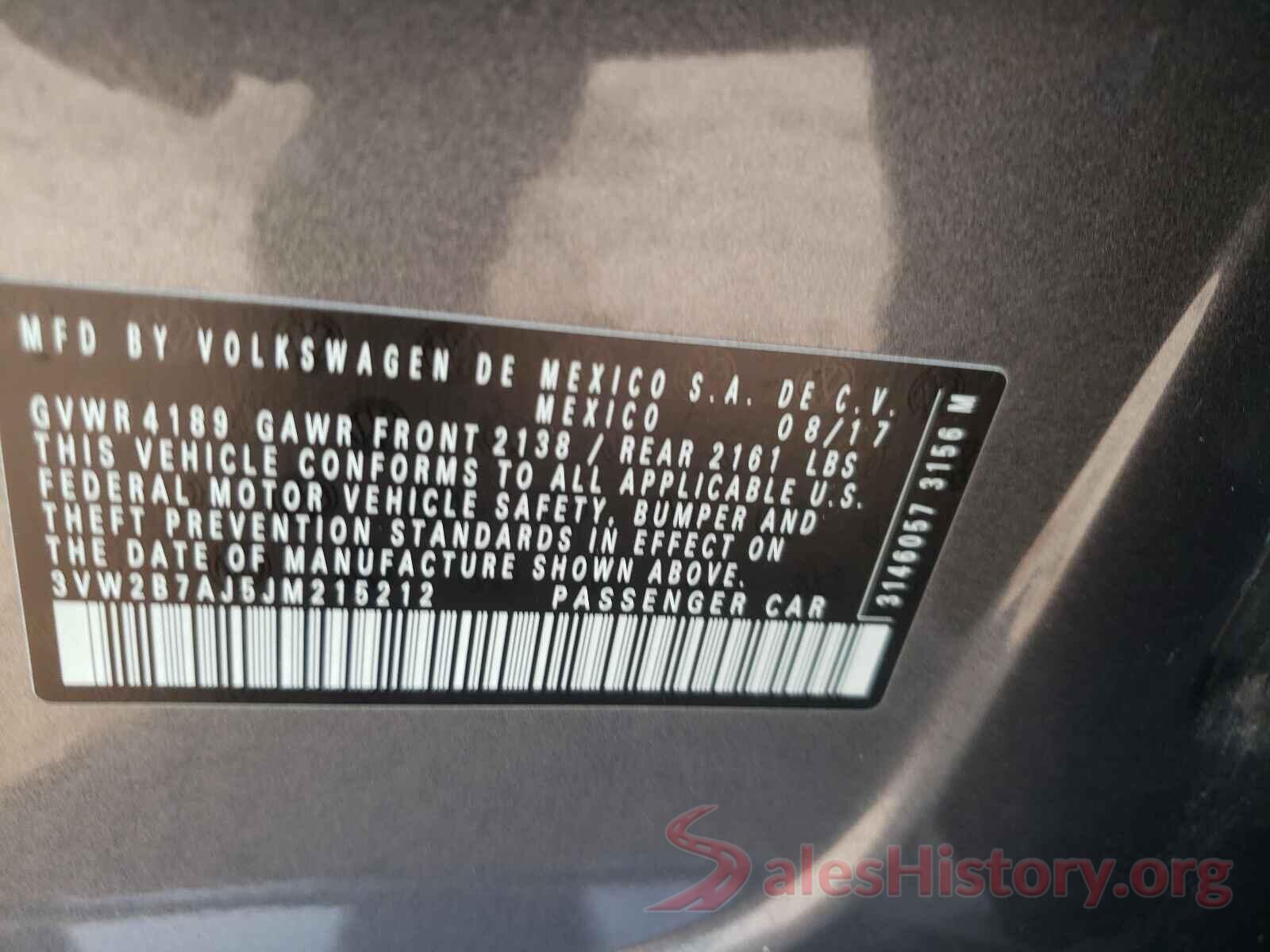 3VW2B7AJ5JM215212 2018 VOLKSWAGEN JETTA