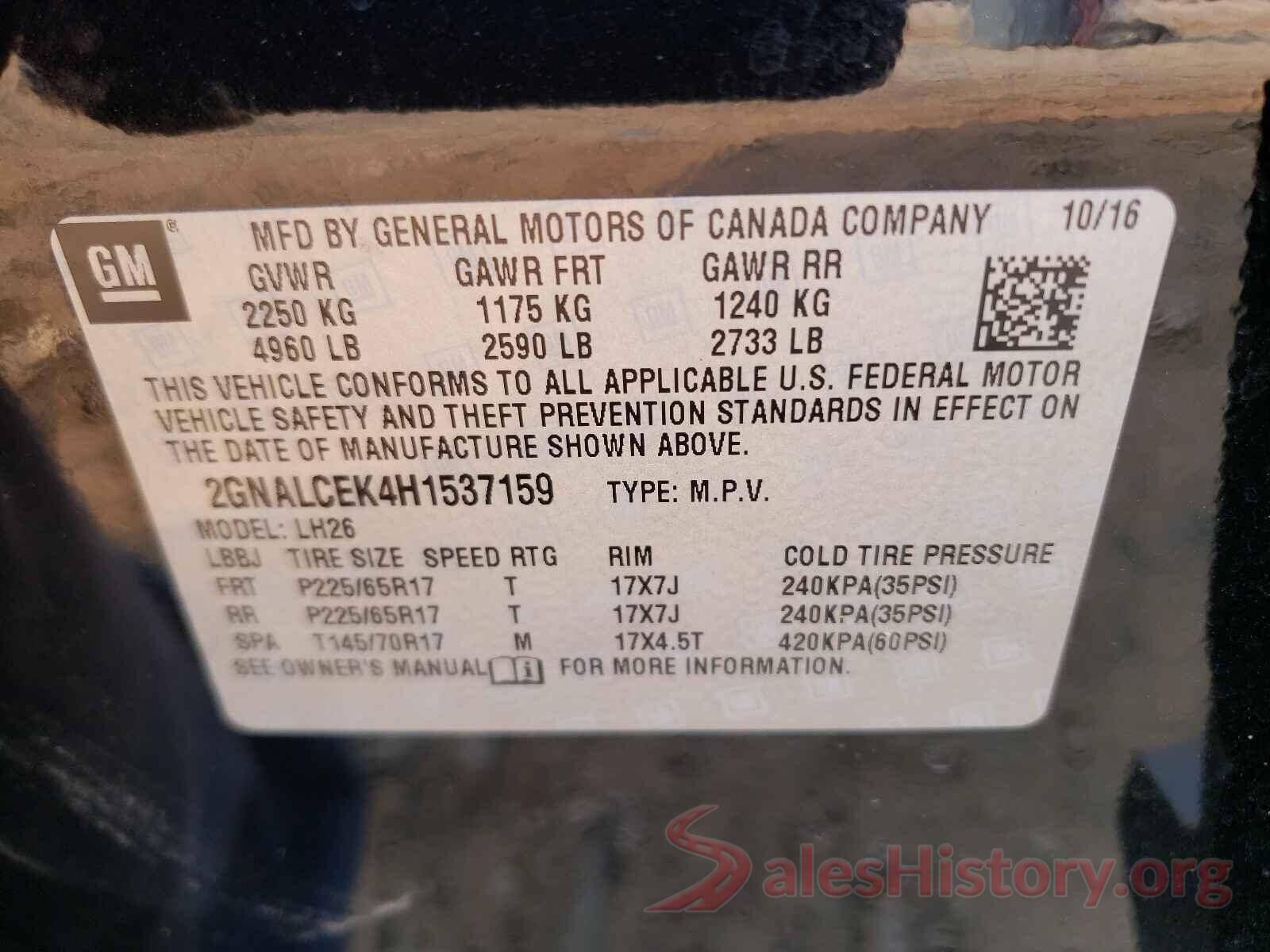 2GNALCEK4H1537159 2017 CHEVROLET EQUINOX