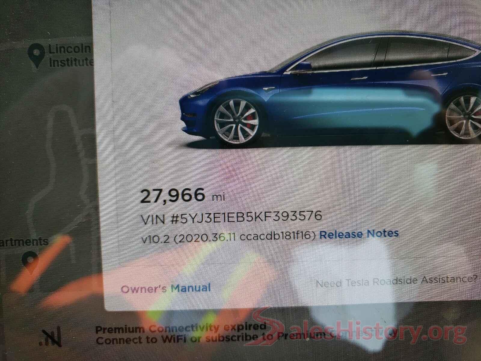 5YJ3E1EB5KF393576 2019 TESLA MODEL 3