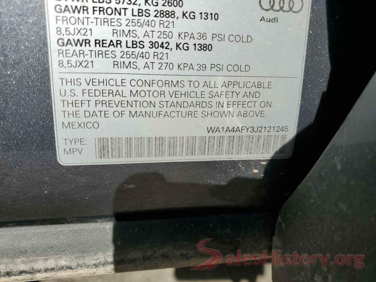 WA1A4AFY3J2121245 2018 AUDI SQ5