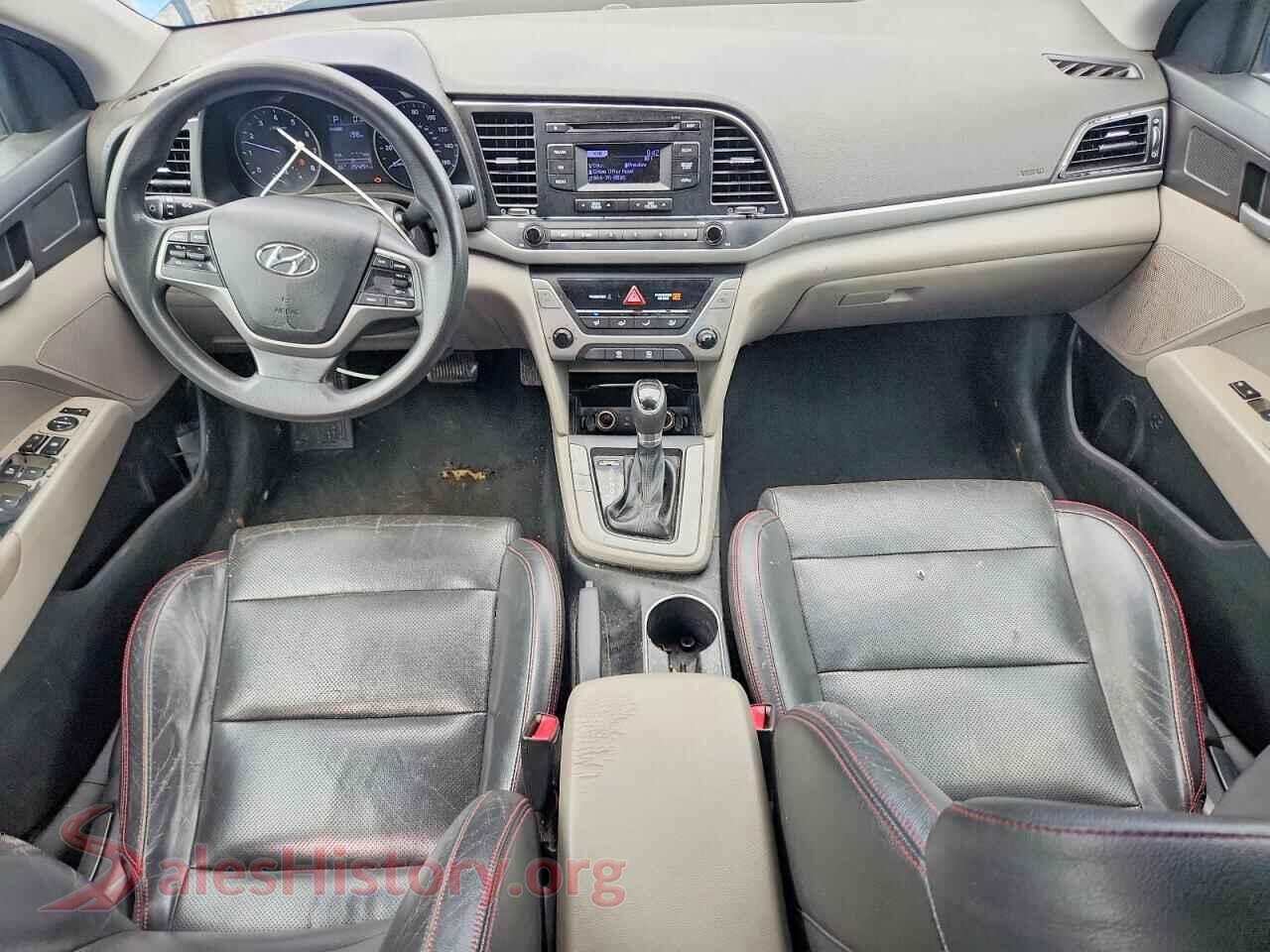 2017 HYUNDAI ELANTRA VIN 5NPD74LF6HH111316, interior dashboard