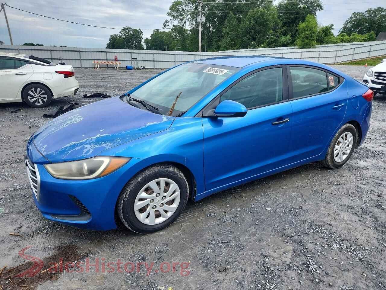 2017 HYUNDAI ELANTRA VIN 5NPD74LF6HH111316, auction photo