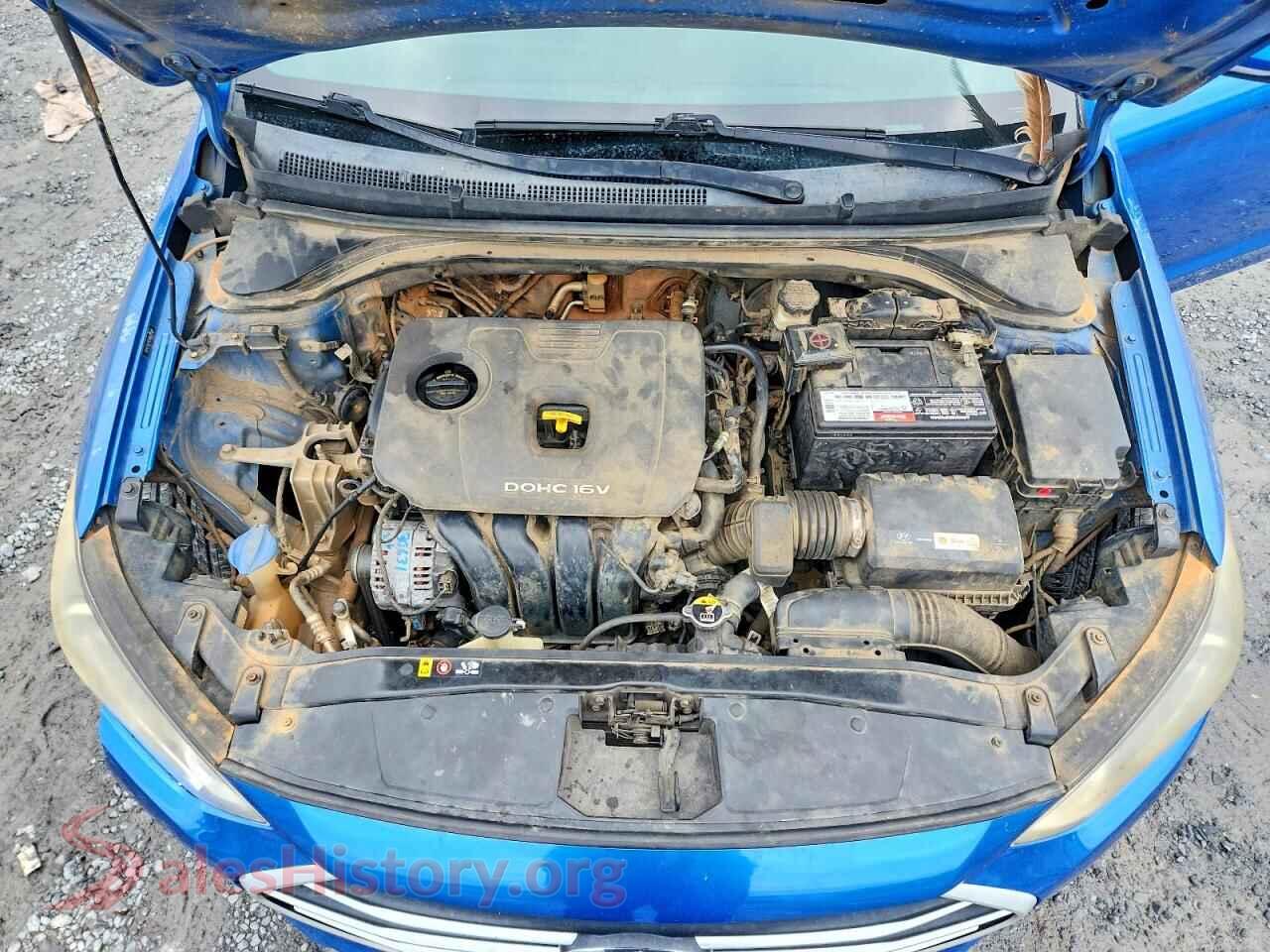2017 HYUNDAI ELANTRA VIN 5NPD74LF6HH111316, VIN plate