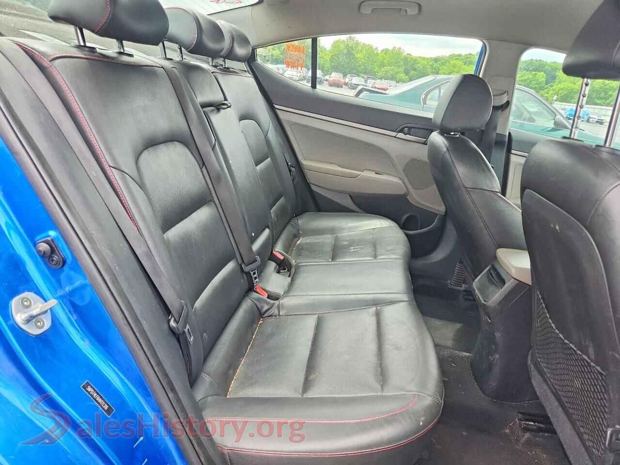 2017 HYUNDAI ELANTRA VIN 5NPD74LF6HH111316, odometer mileage