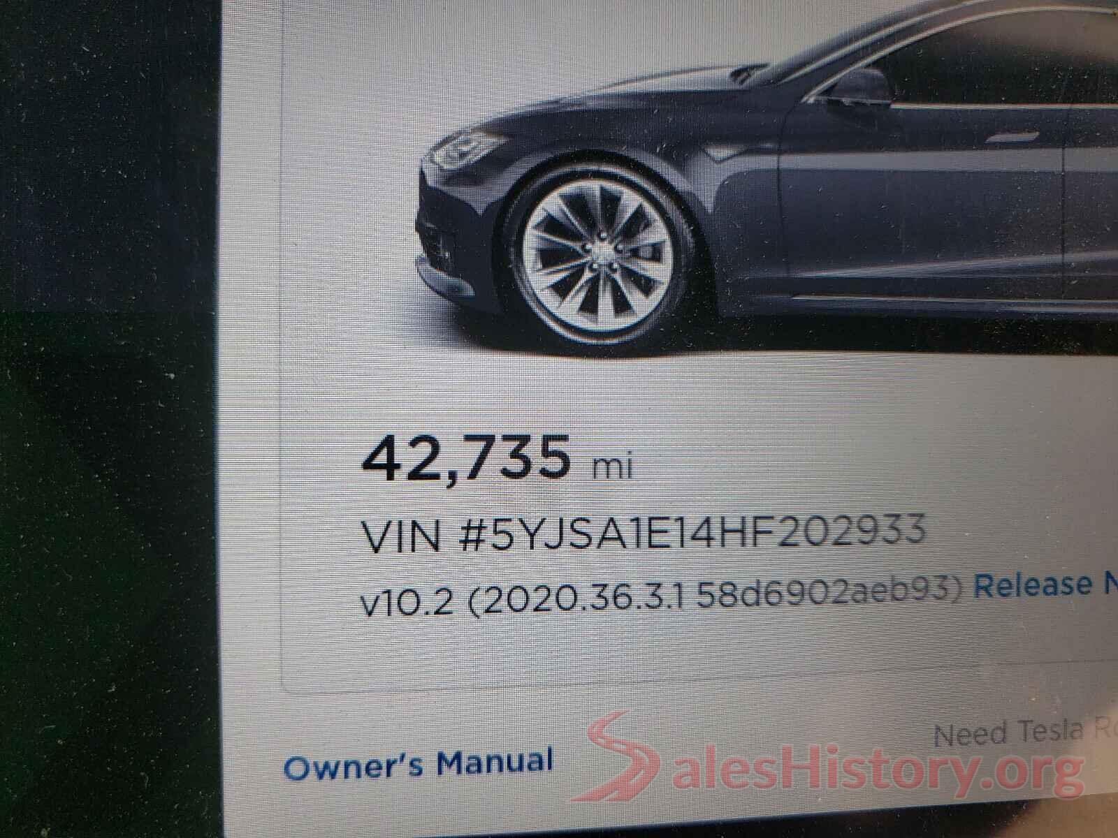 5YJSA1E14HF202933 2017 TESLA MODEL S