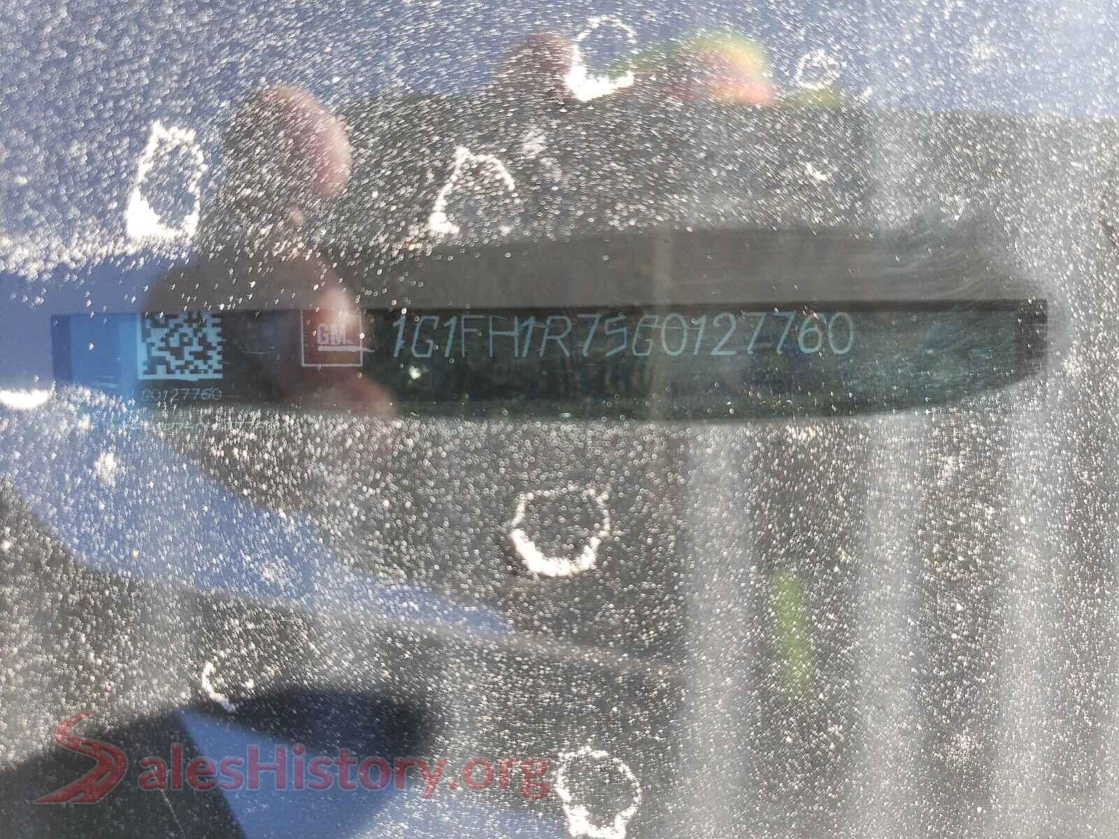 2016 CHEVROLET CAMARO VIN 1G1FH1R75G0127760, odometer mileage