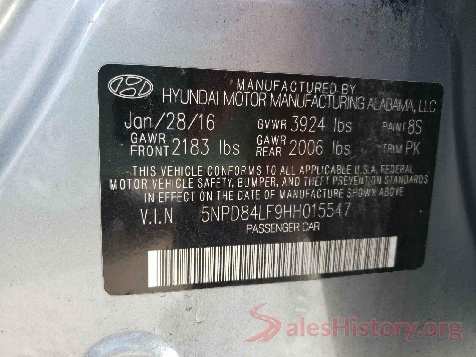 5NPD84LF9HH015547 2017 HYUNDAI ELANTRA