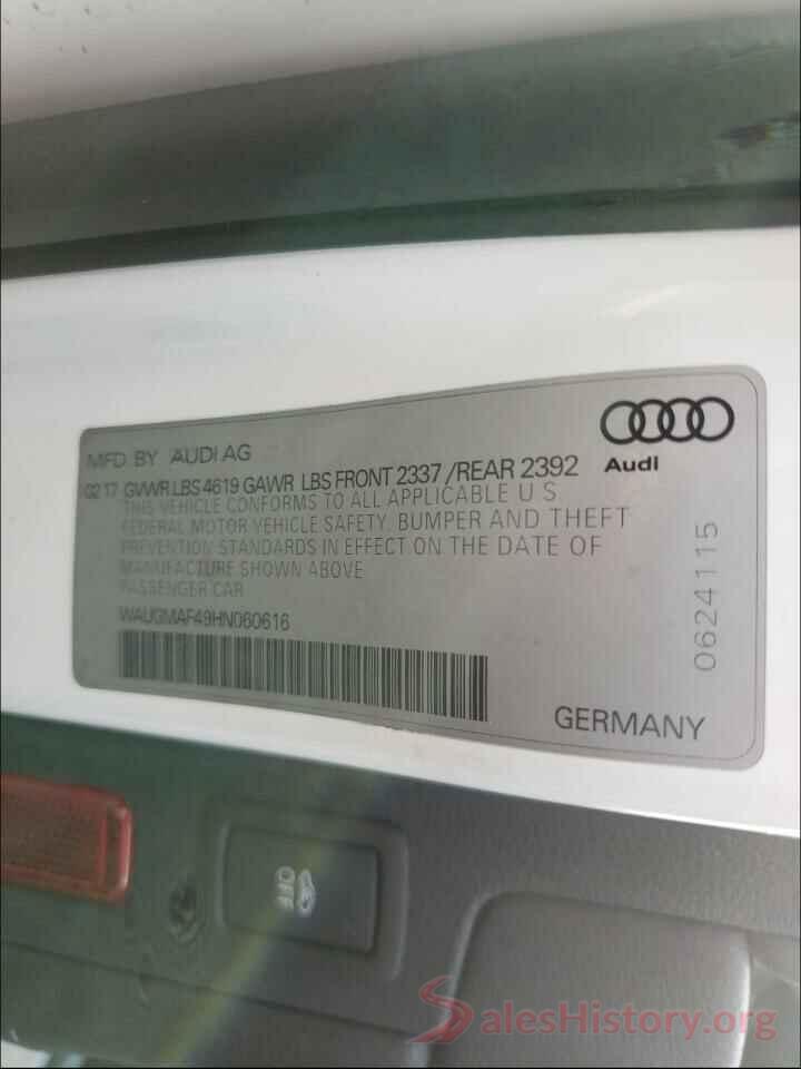 WAUGMAF49HN060616 2017 AUDI A4