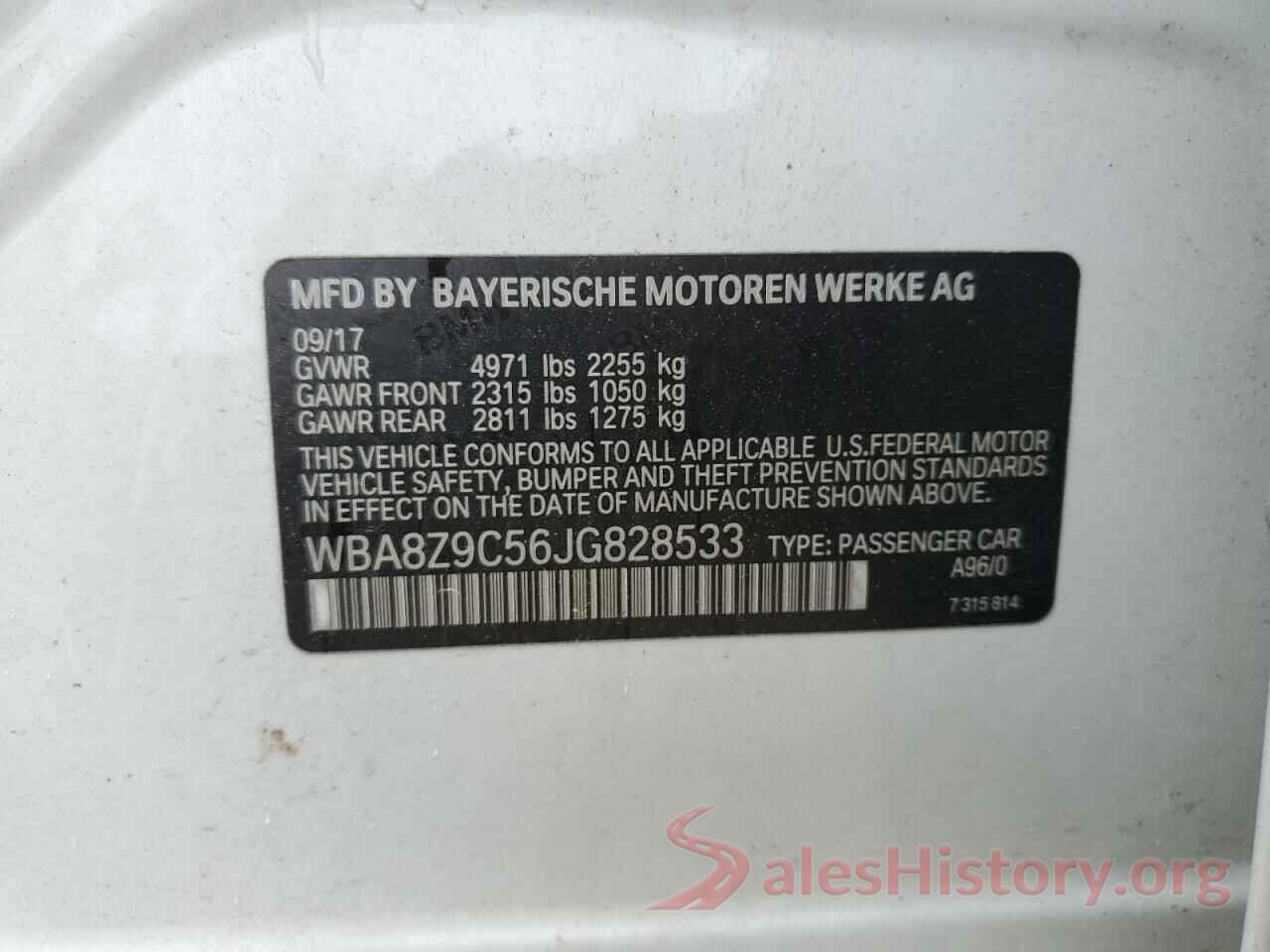 WBA8Z9C56JG828533 2018 BMW 3 SERIES