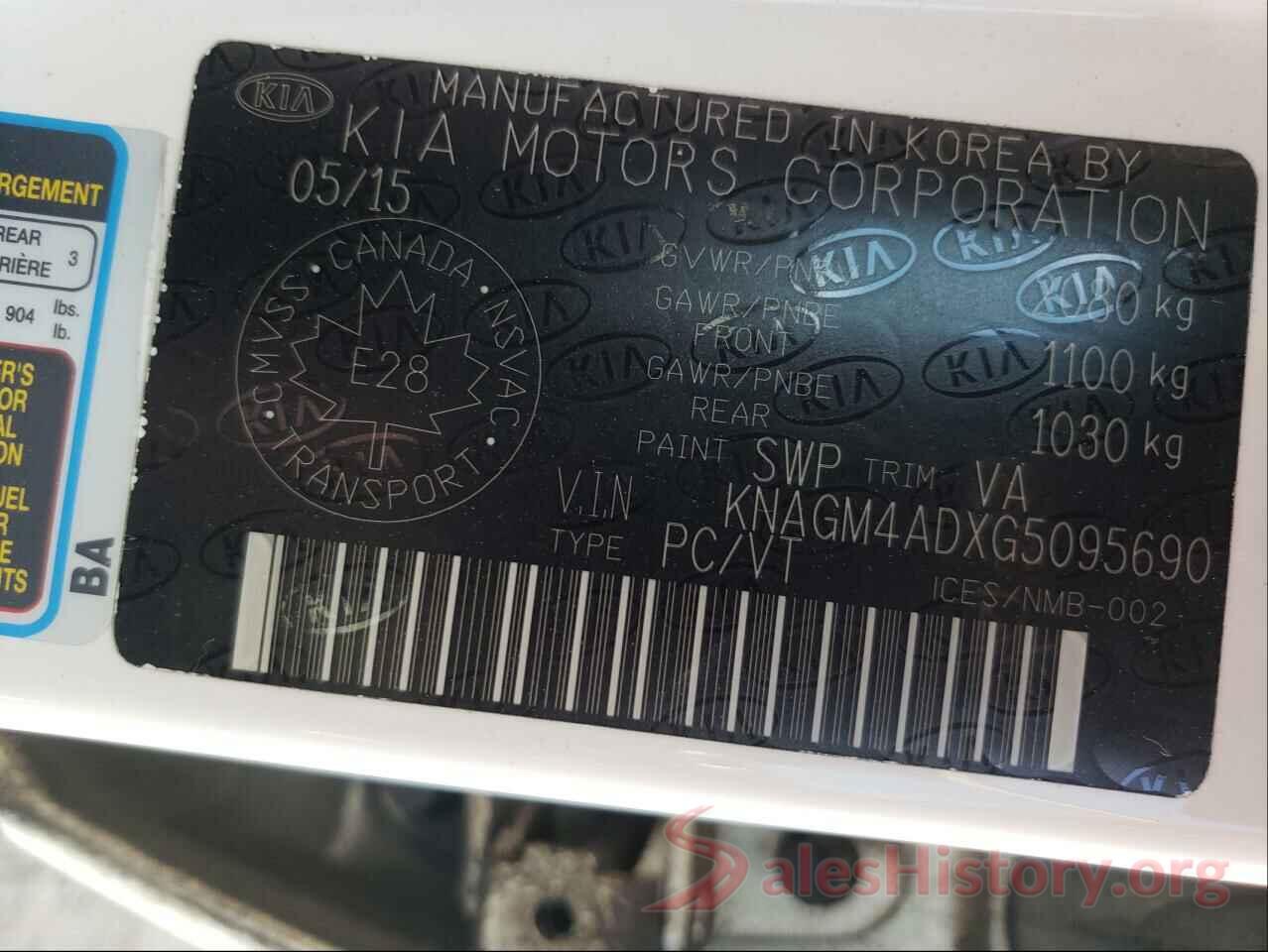 KNAGM4ADXG5095690 2016 KIA OPTIMA