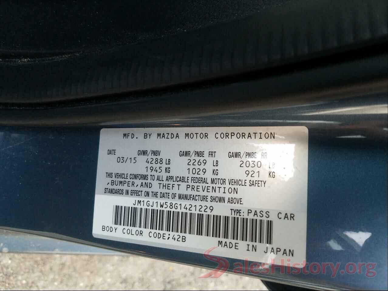 JM1GJ1W58G1421229 2016 MAZDA 6