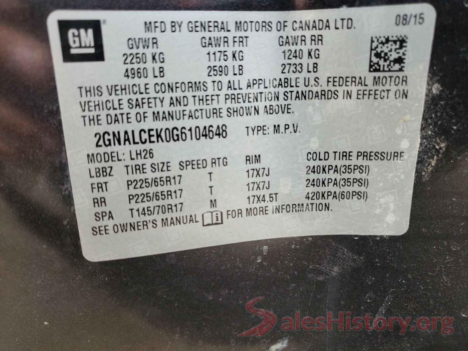 2GNALCEK0G6104648 2016 CHEVROLET EQUINOX