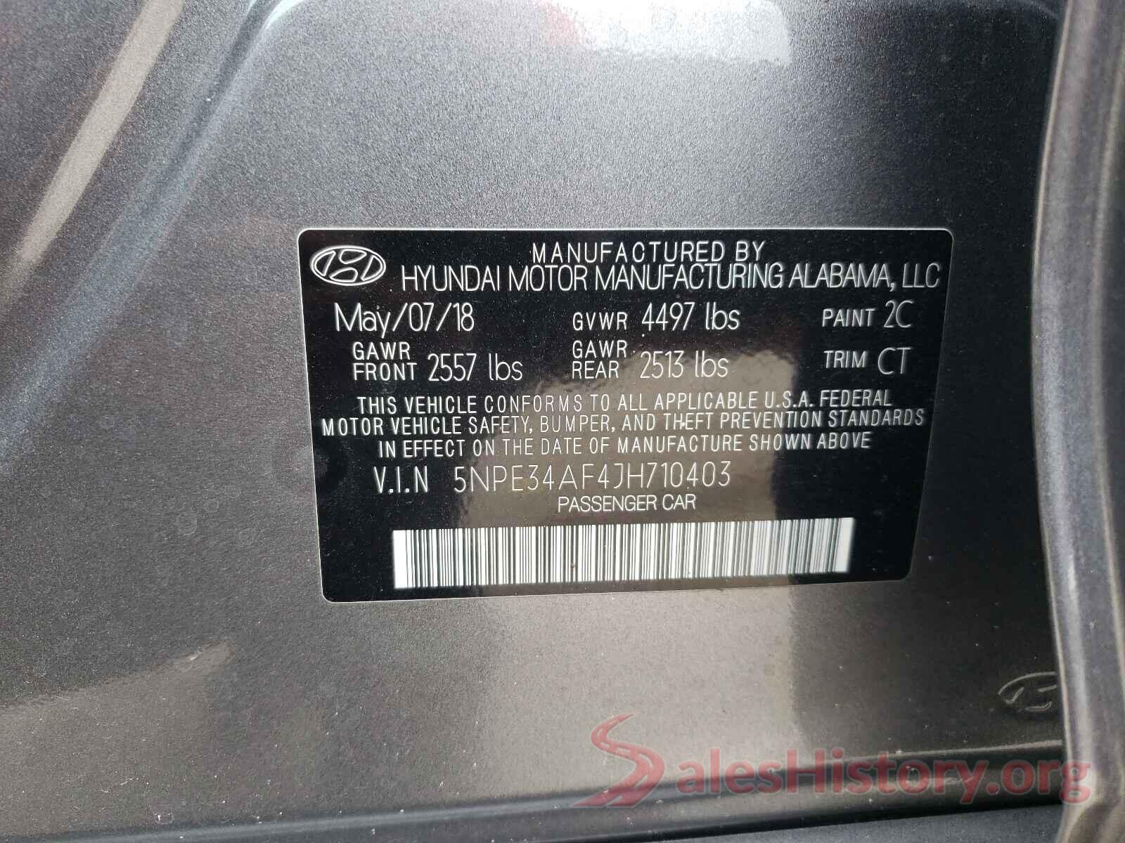 5NPE34AF4JH710403 2018 HYUNDAI SONATA