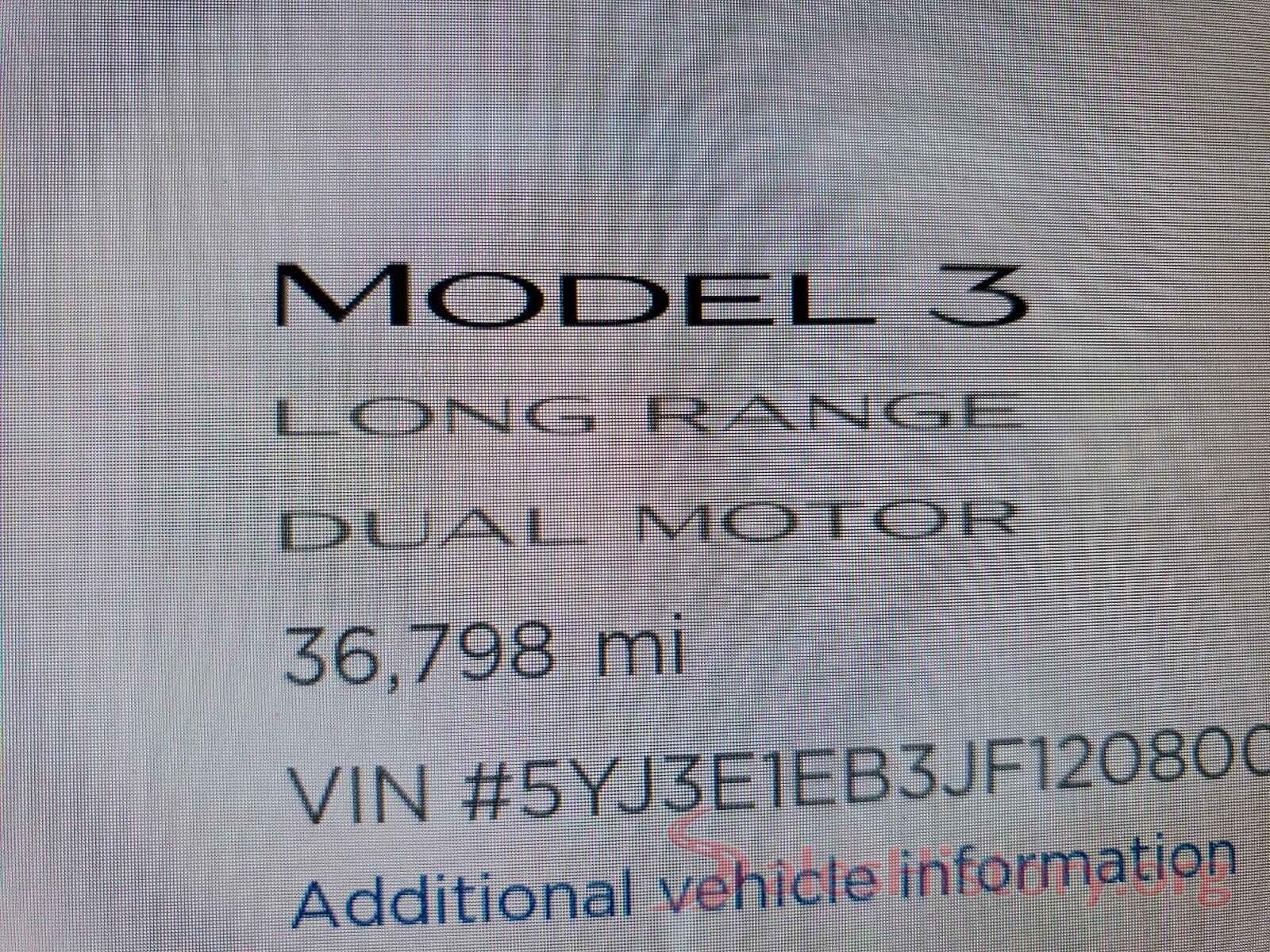 5YJ3E1EB3JF120800 2018 TESLA MODEL 3