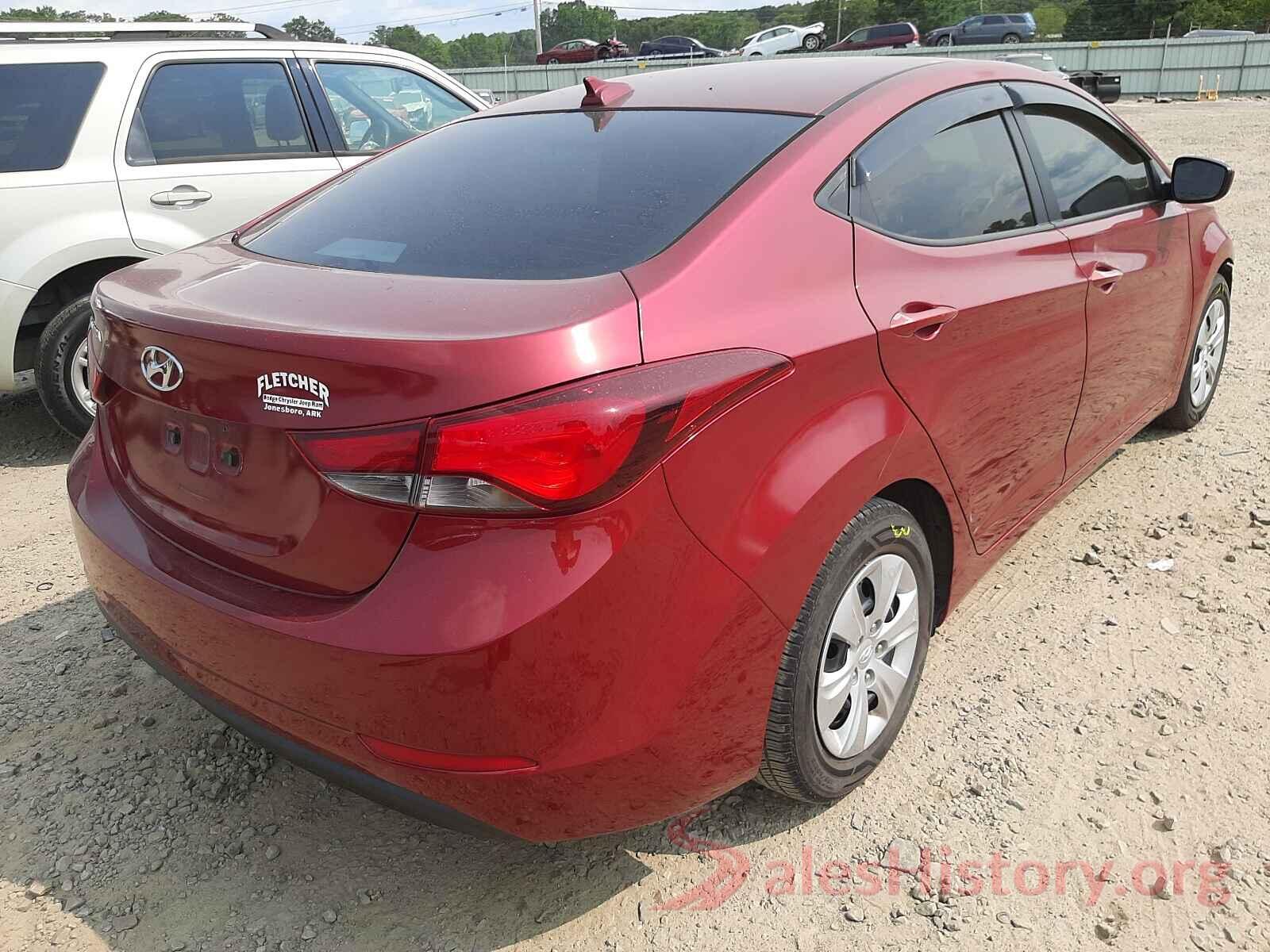 5NPDH4AE0GH751110 2016 HYUNDAI ELANTRA