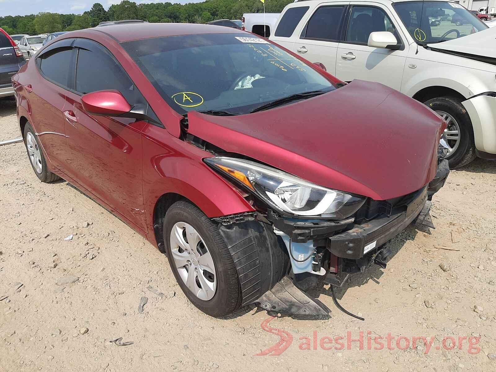 5NPDH4AE0GH751110 2016 HYUNDAI ELANTRA