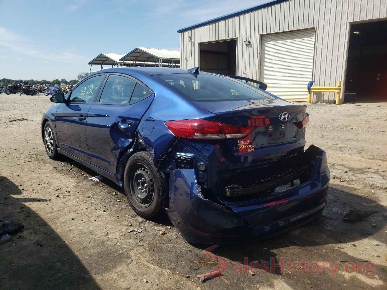 5NPD74LF7HH166700 2017 HYUNDAI ELANTRA