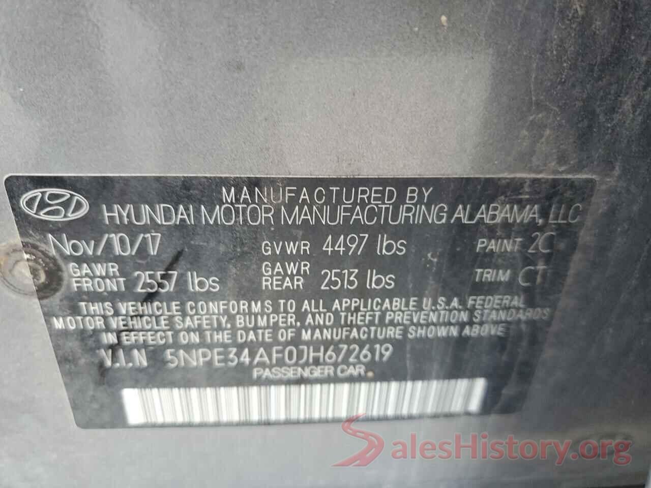 5NPE34AF0JH672619 2018 HYUNDAI SONATA