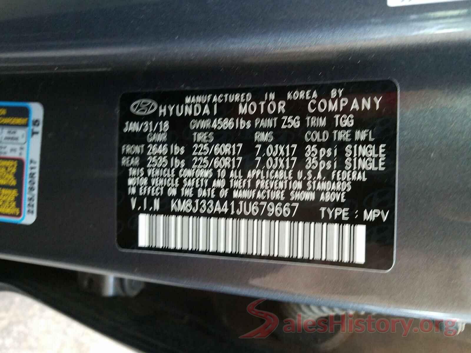 KM8J33A41JU679667 2018 HYUNDAI TUCSON