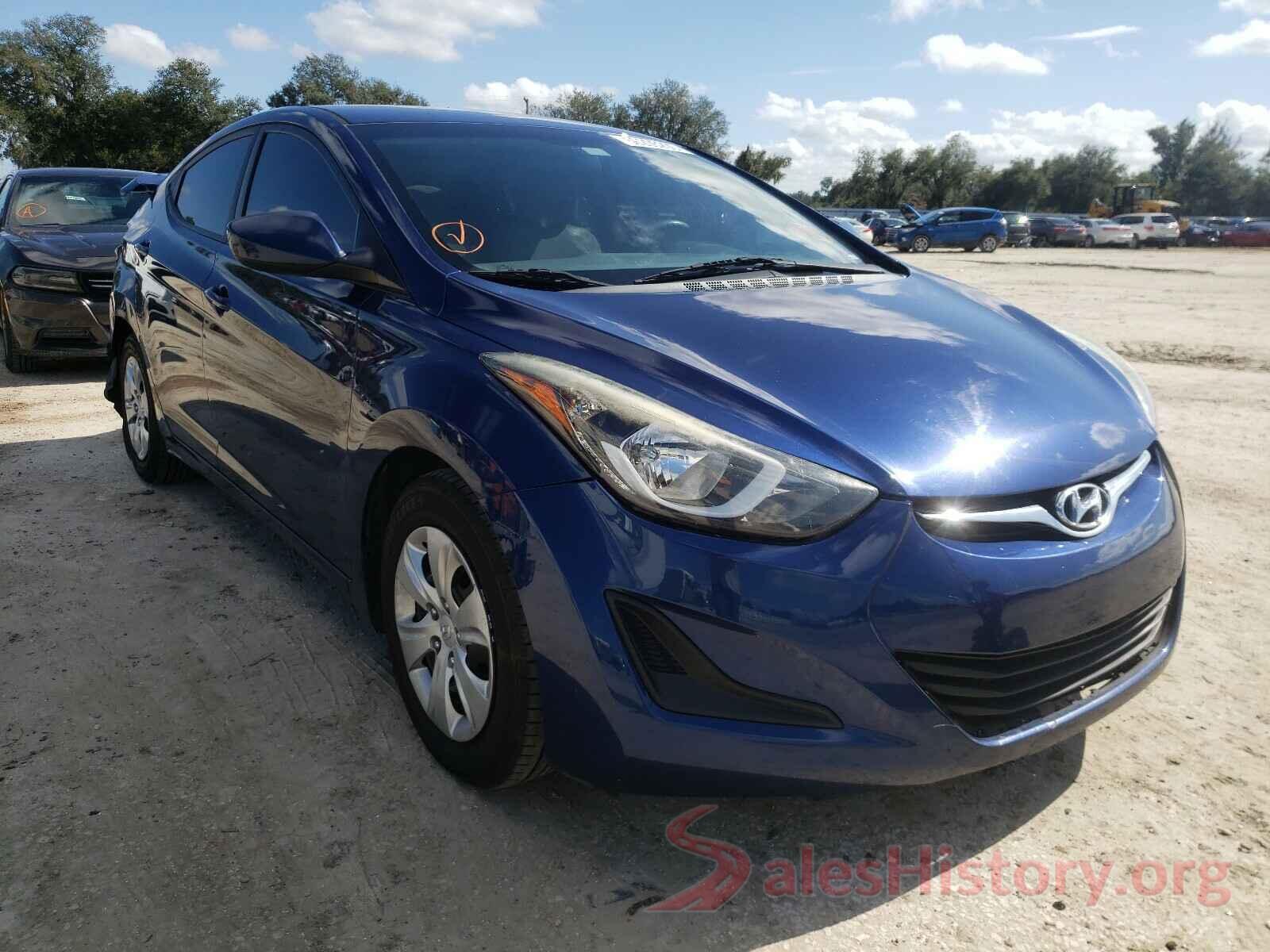 5NPDH4AE0GH671287 2016 HYUNDAI ELANTRA