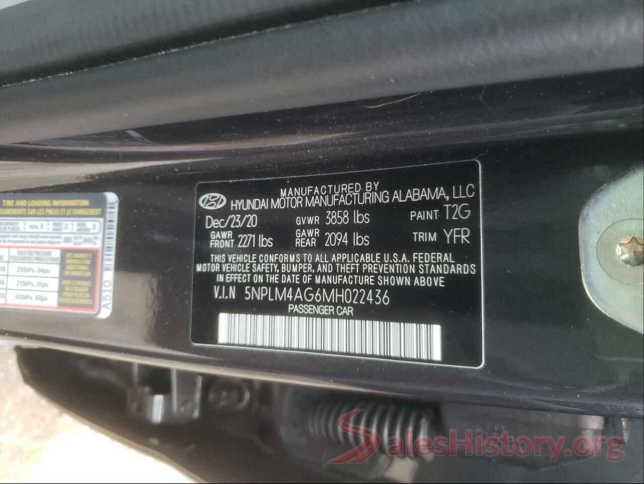 5NPLM4AG6MH022436 2021 HYUNDAI ELANTRA