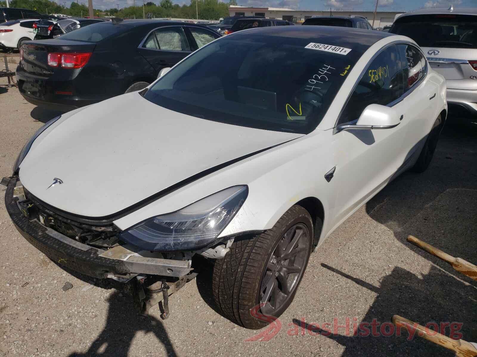 5YJ3E1EA2KF190622 2019 TESLA MODEL 3