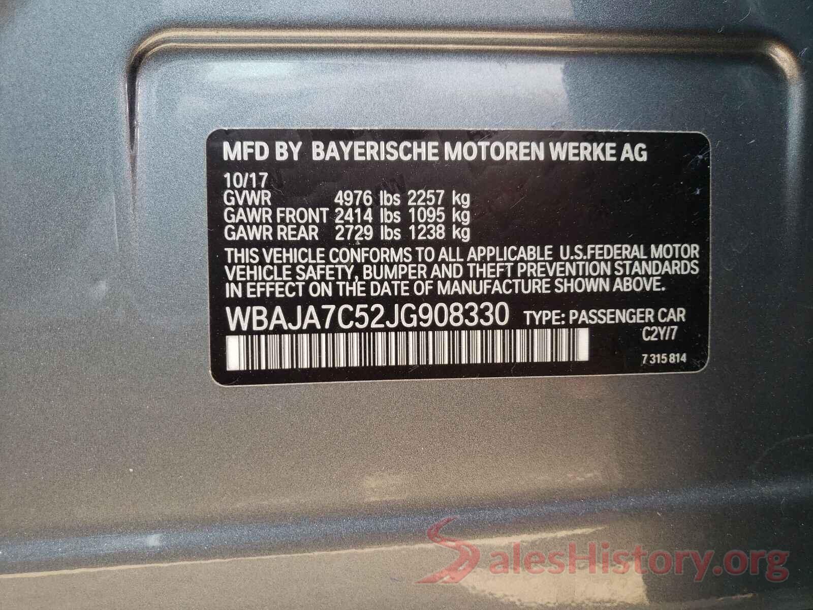 WBAJA7C52JG908330 2018 BMW 5 SERIES