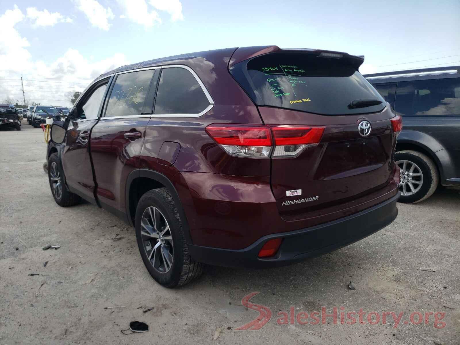 5TDZARFHXKS050426 2019 TOYOTA HIGHLANDER