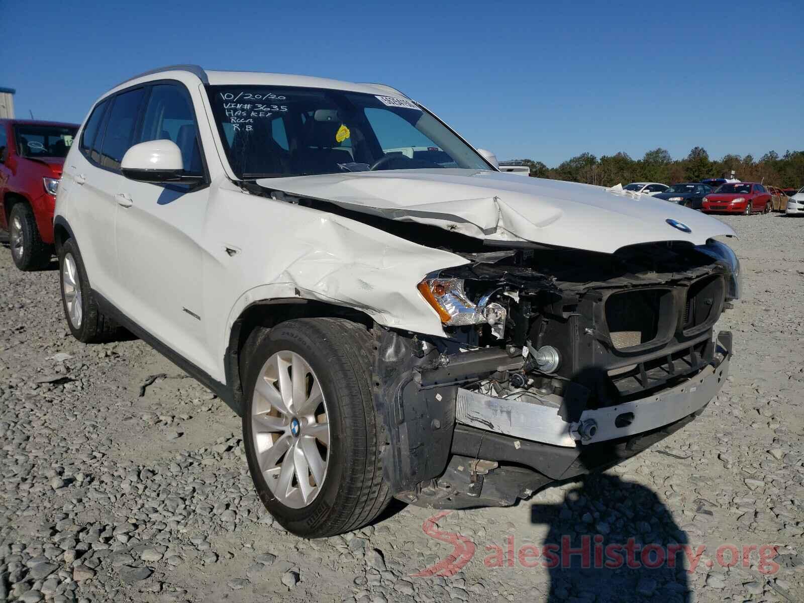 5UXWX9C39H0T23635 2017 BMW X3